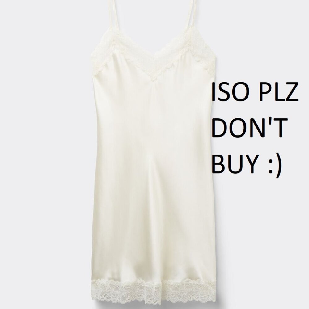 Intimissimi Silk Slip with Lace Insert Detail